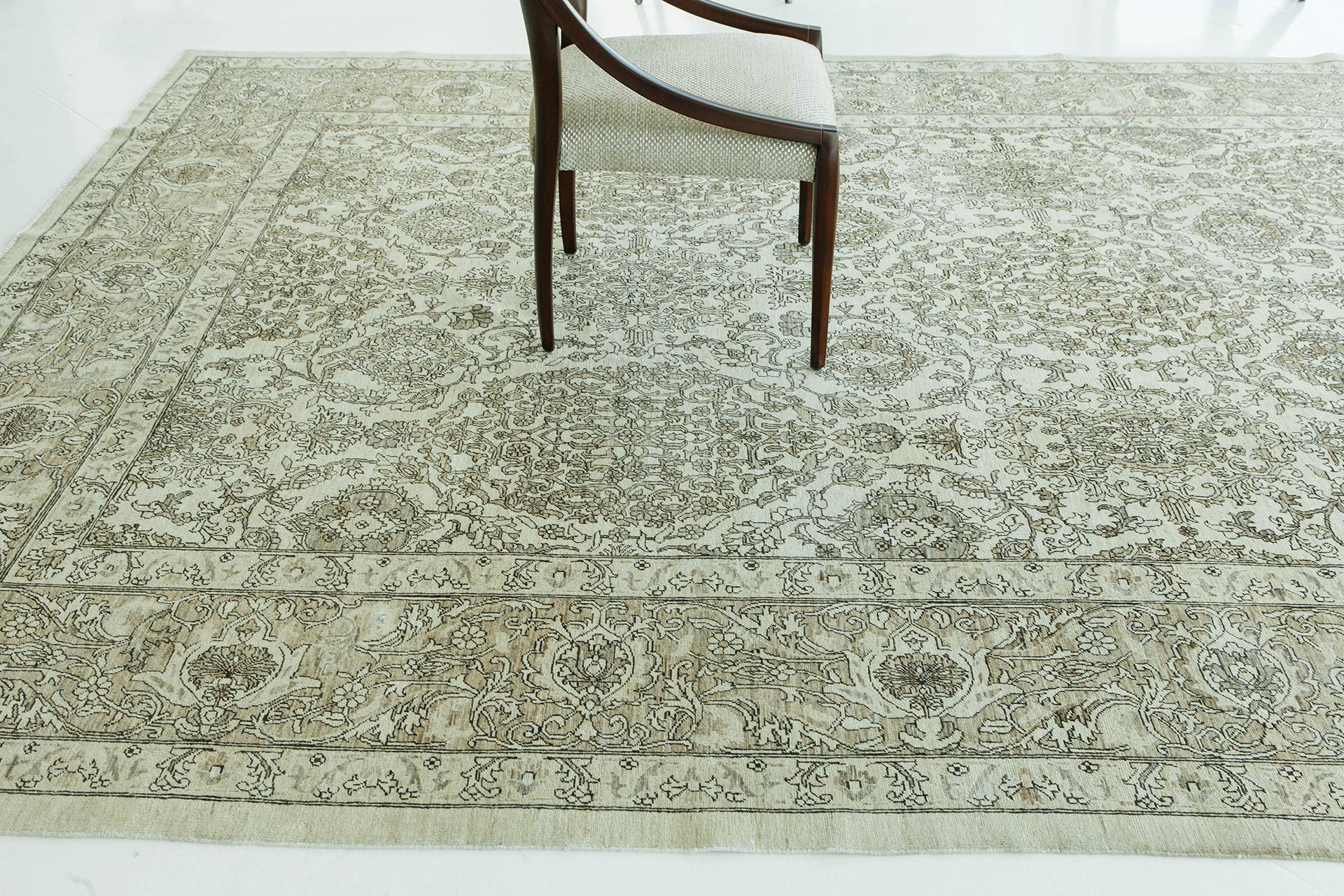 Annodato a mano Mehraban Rugs in stile vintage Tabriz Revival in vendita