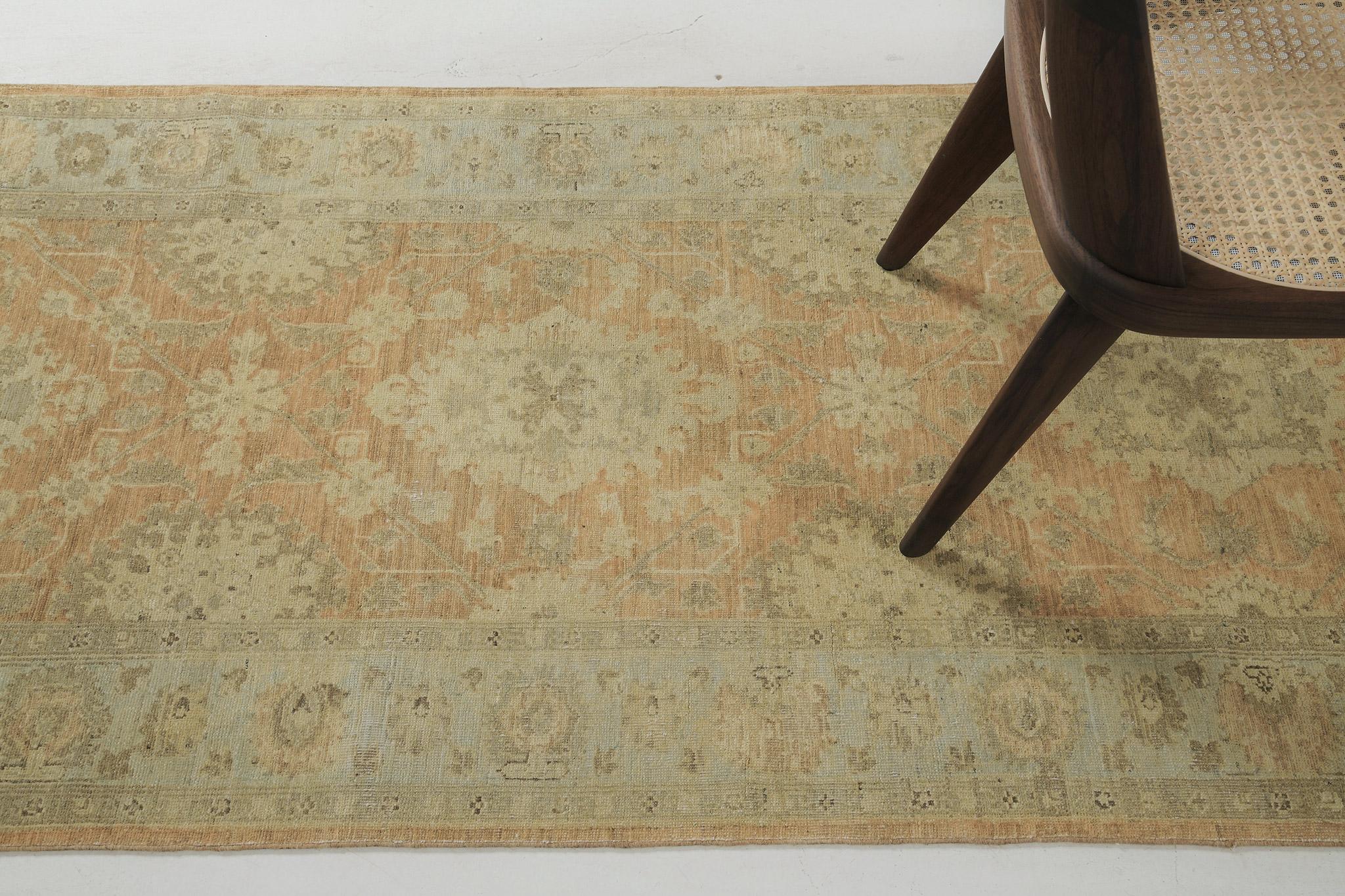 Mehraban Vintage Style Tabriz Revival Runner In New Condition For Sale In WEST HOLLYWOOD, CA