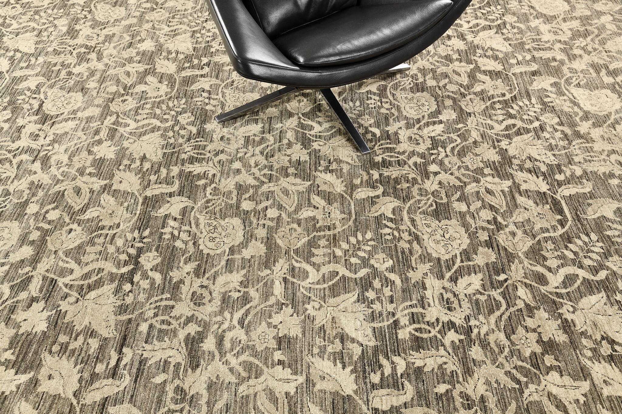 Mehraban Alfombra de Diseño Transicional Estilo Vintage Anudado a mano en venta