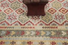Mehraban Vintage-Stil Stammes natürlichen Farbstoff flach weben Kilim