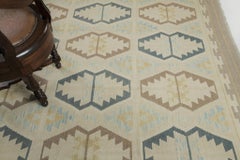 Mehraban - Kilim à tissage plat de style vintage en teinture naturelle, à motif tribal