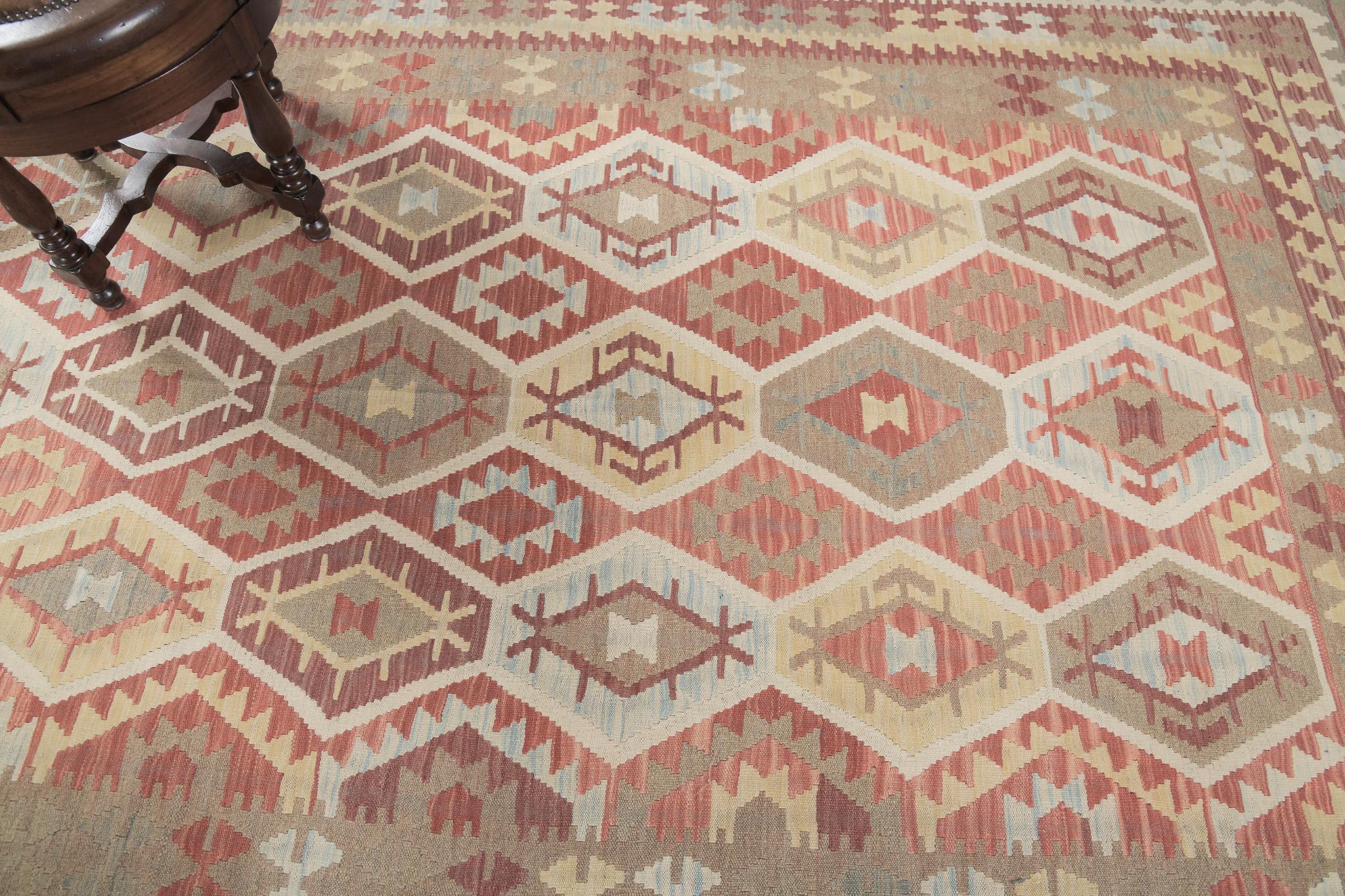 Mehraban Kilim Tribal Estilo Vintage Tejido Plano Tinte Natural en Nuevo estado para la venta en WEST HOLLYWOOD, CA