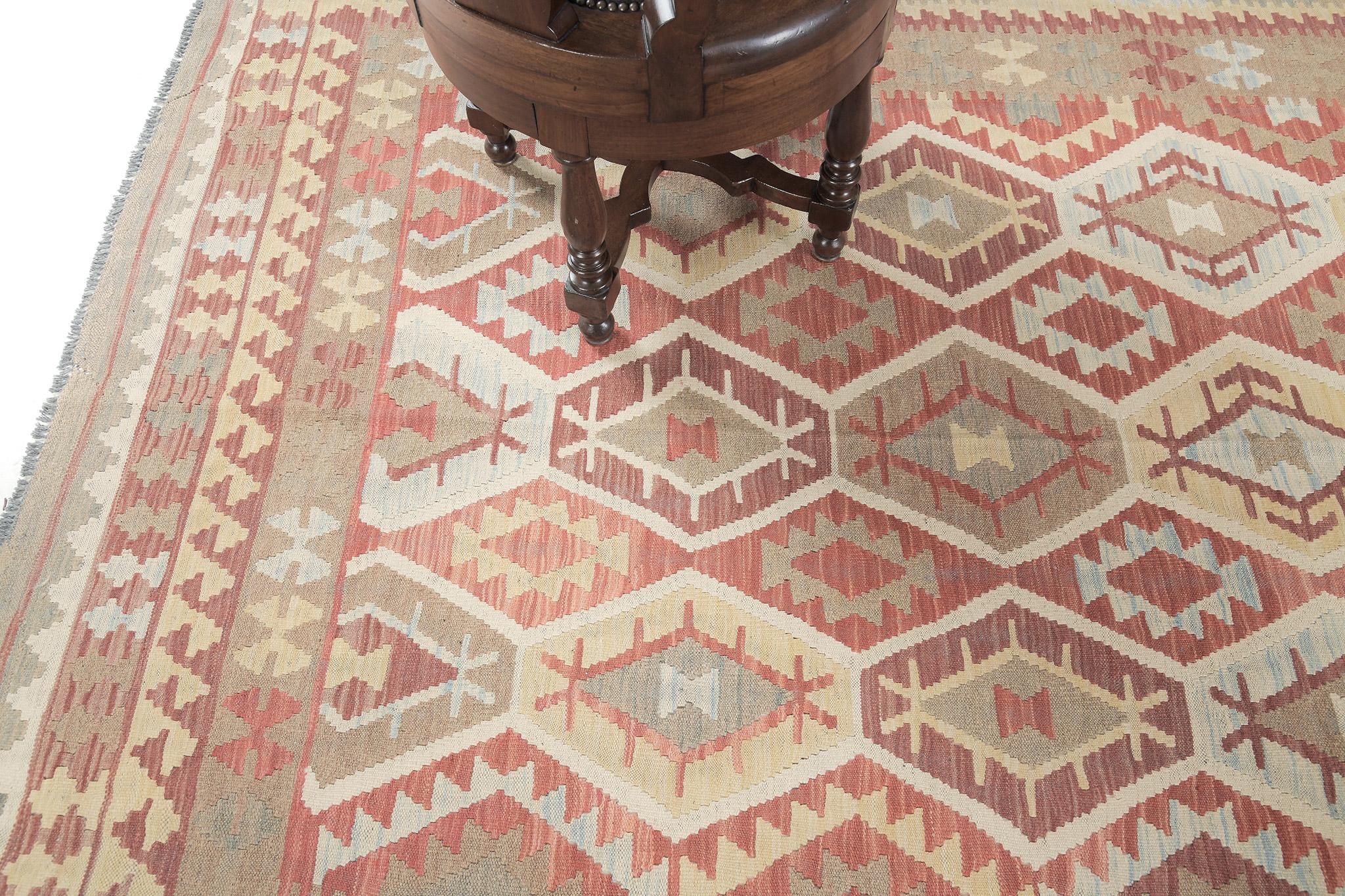 Mehraban Kilim Tribal Estilo Vintage Tejido Plano Tinte Natural Siglo XXI y contemporáneo en venta