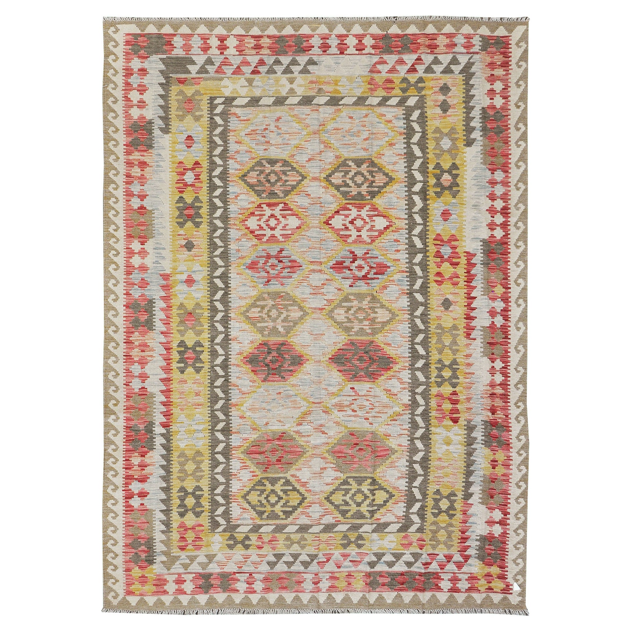Mehraban Vintage-Stil Stammes natürlichen Farbstoff flach weben Kilim