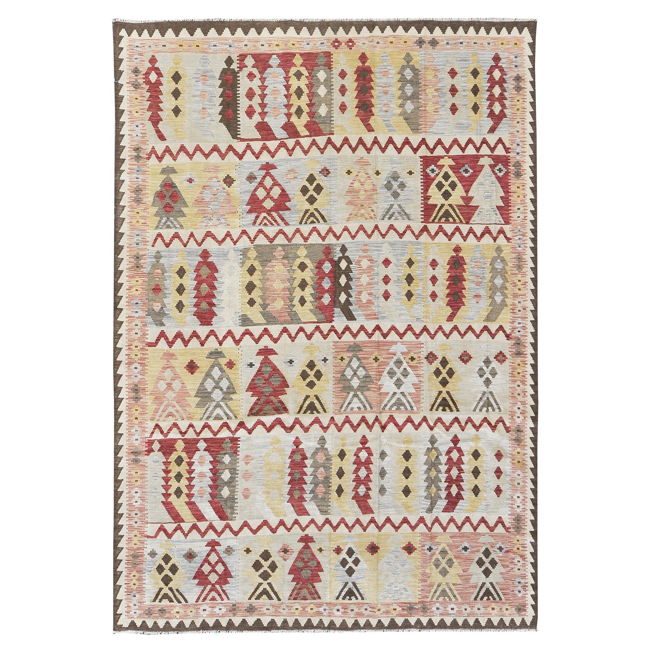 Mehraban Vintage-Stil Stammes natürlichen Farbstoff flach weben Kilim