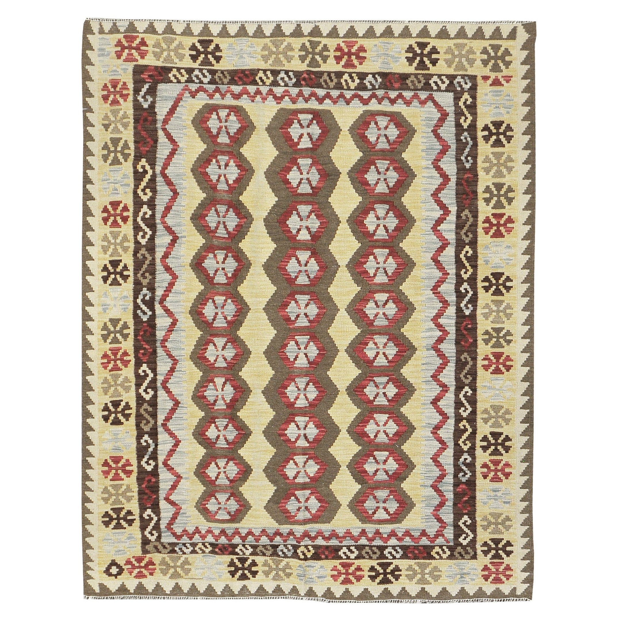 Mehraban Vintage-Stil Stammes natürlichen Farbstoff flach weben Kilim