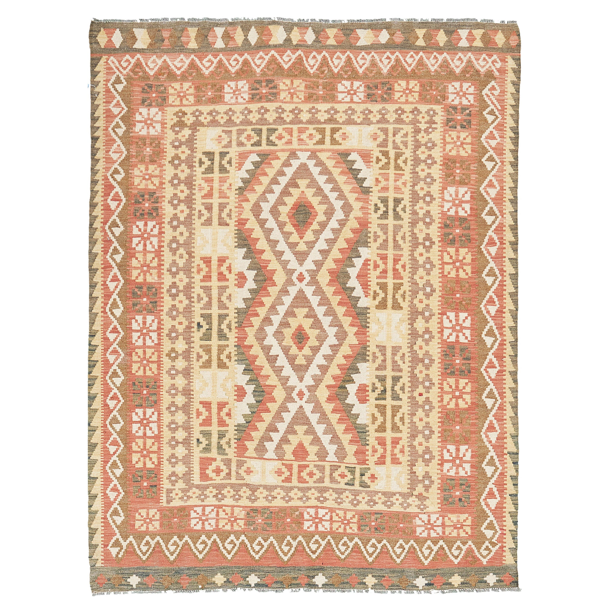 Mehraban Vintage-Stil Stammes natürlichen Farbstoff flach weben Kilim