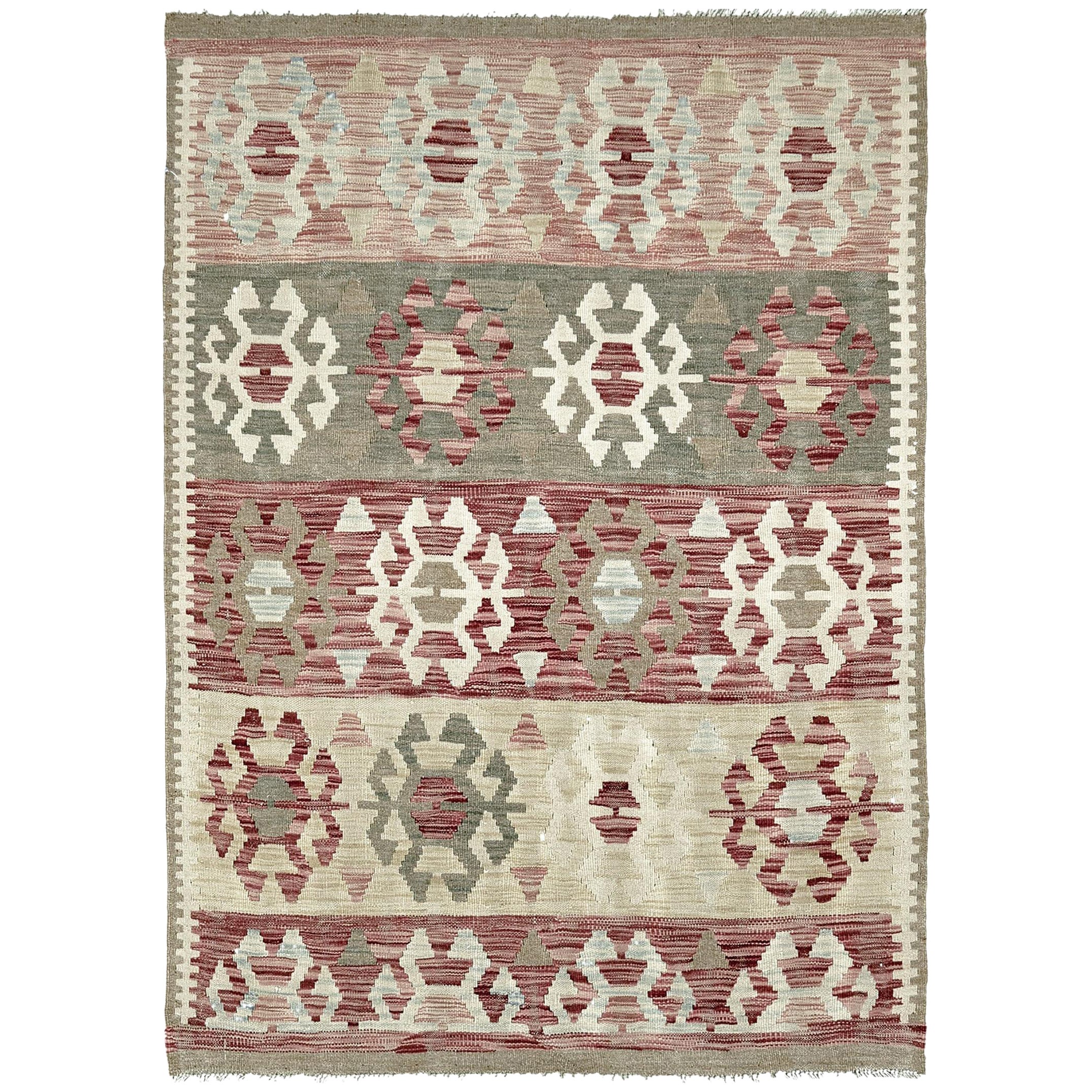 Mehraban Vintage-Stil Stammes natürlichen Farbstoff flach weben Kilim