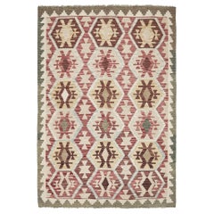 Mehraban Vintage Style Tribal Natural Dye Flat Weave Kilim