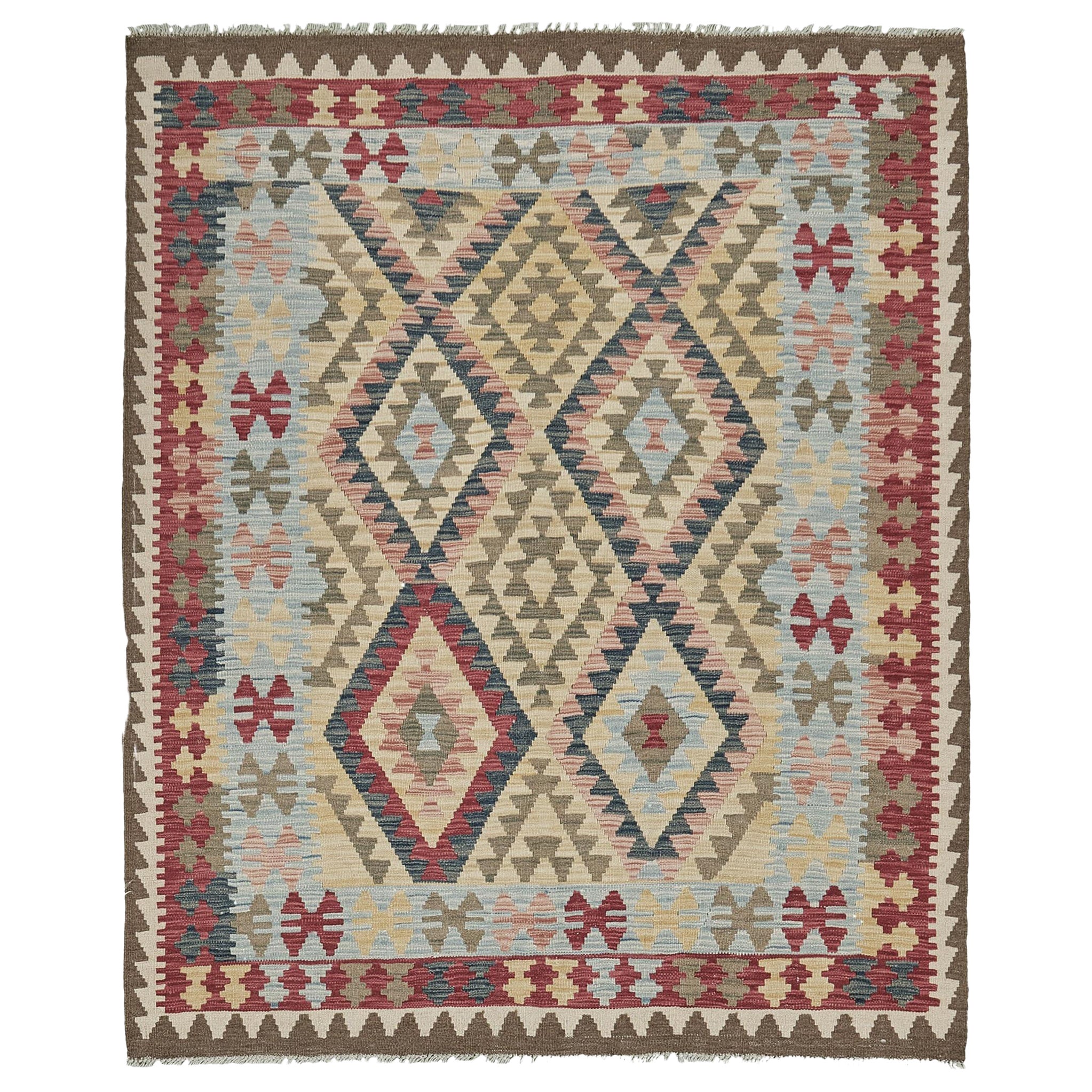 Mehraban Vintage-Stil Stammes natürlichen Farbstoff flach weben Kilim