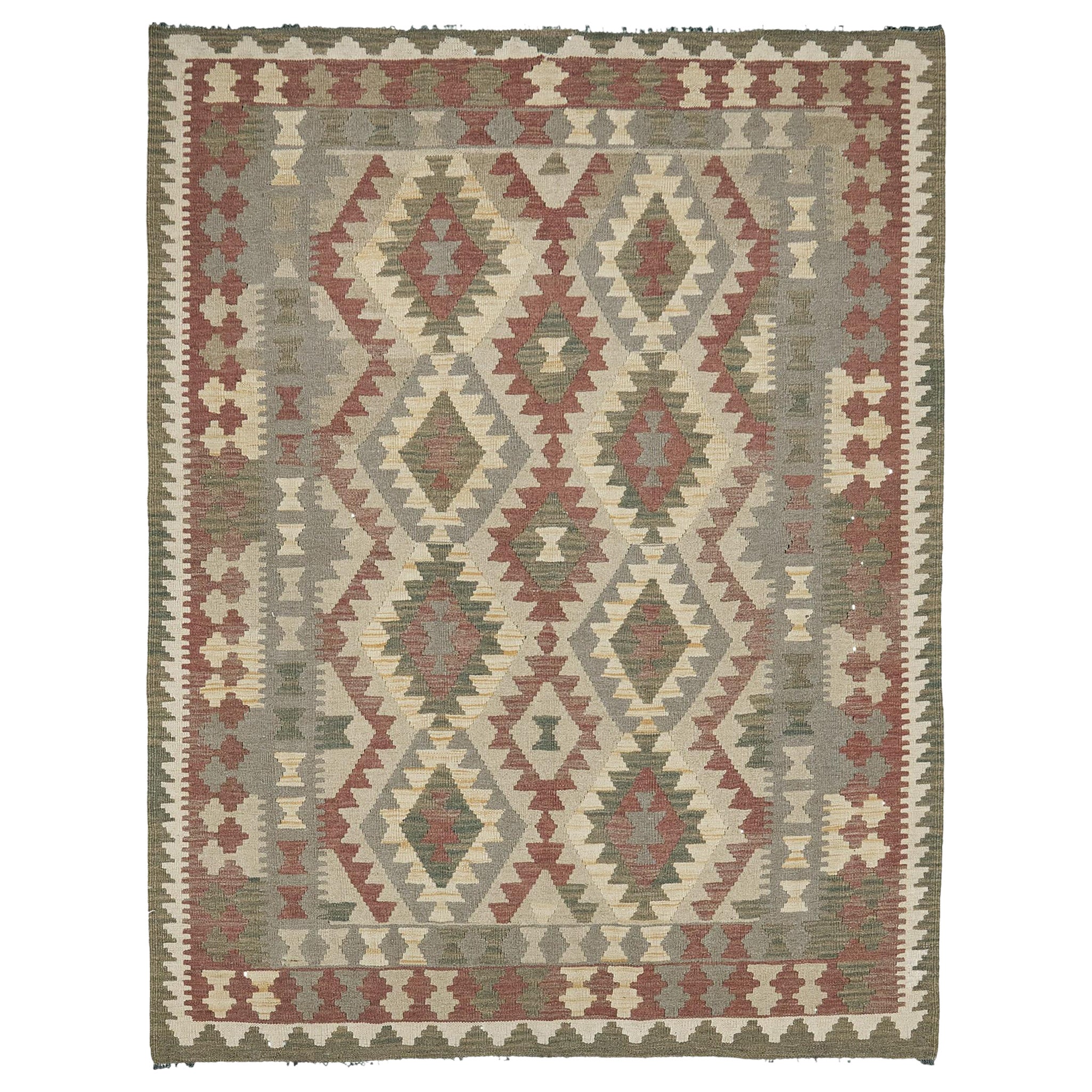 Mehraban Vintage-Stil Stammes natürlichen Farbstoff flach weben Kilim