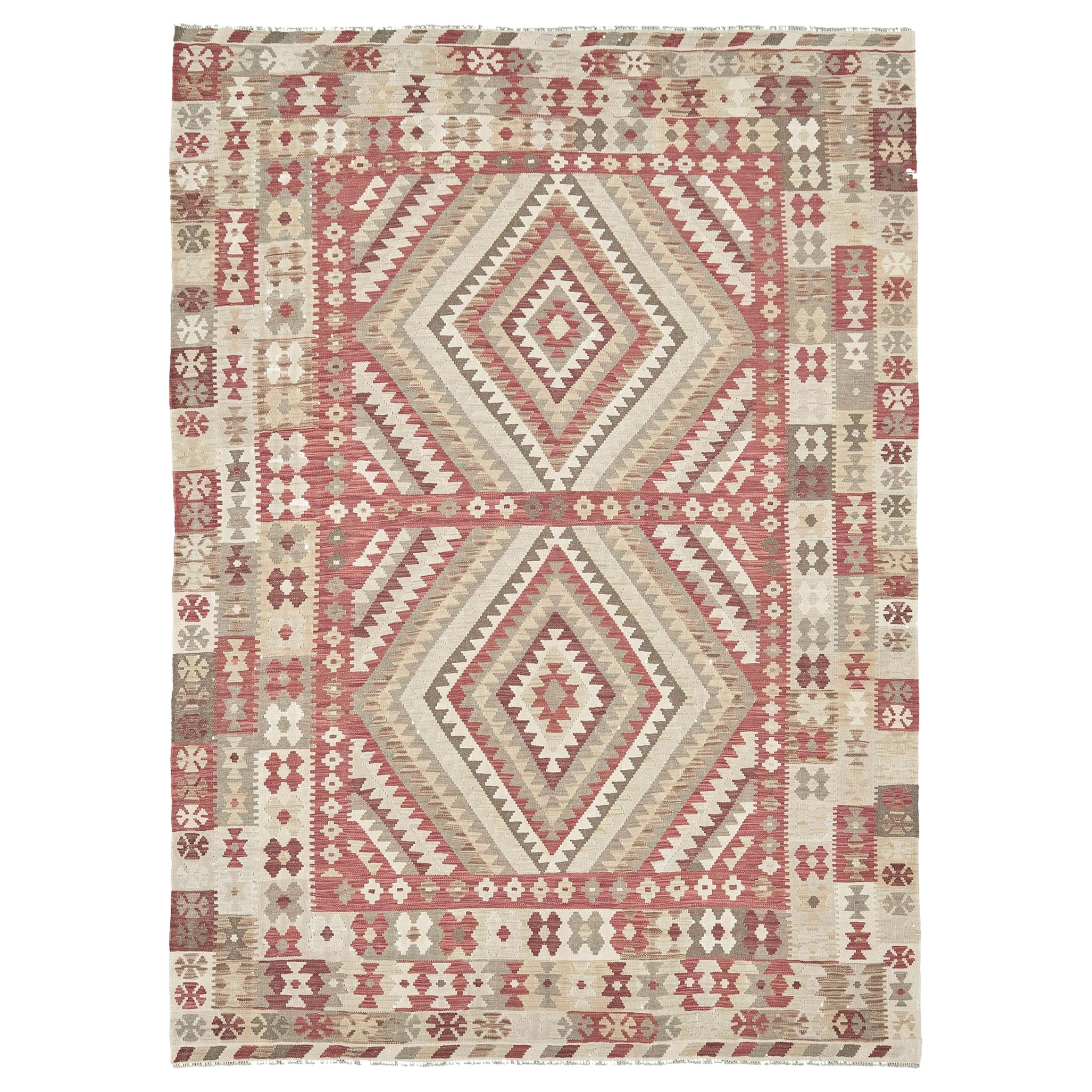 Mehraban Vintage-Stil Stammes natürlichen Farbstoff flach weben Kilim