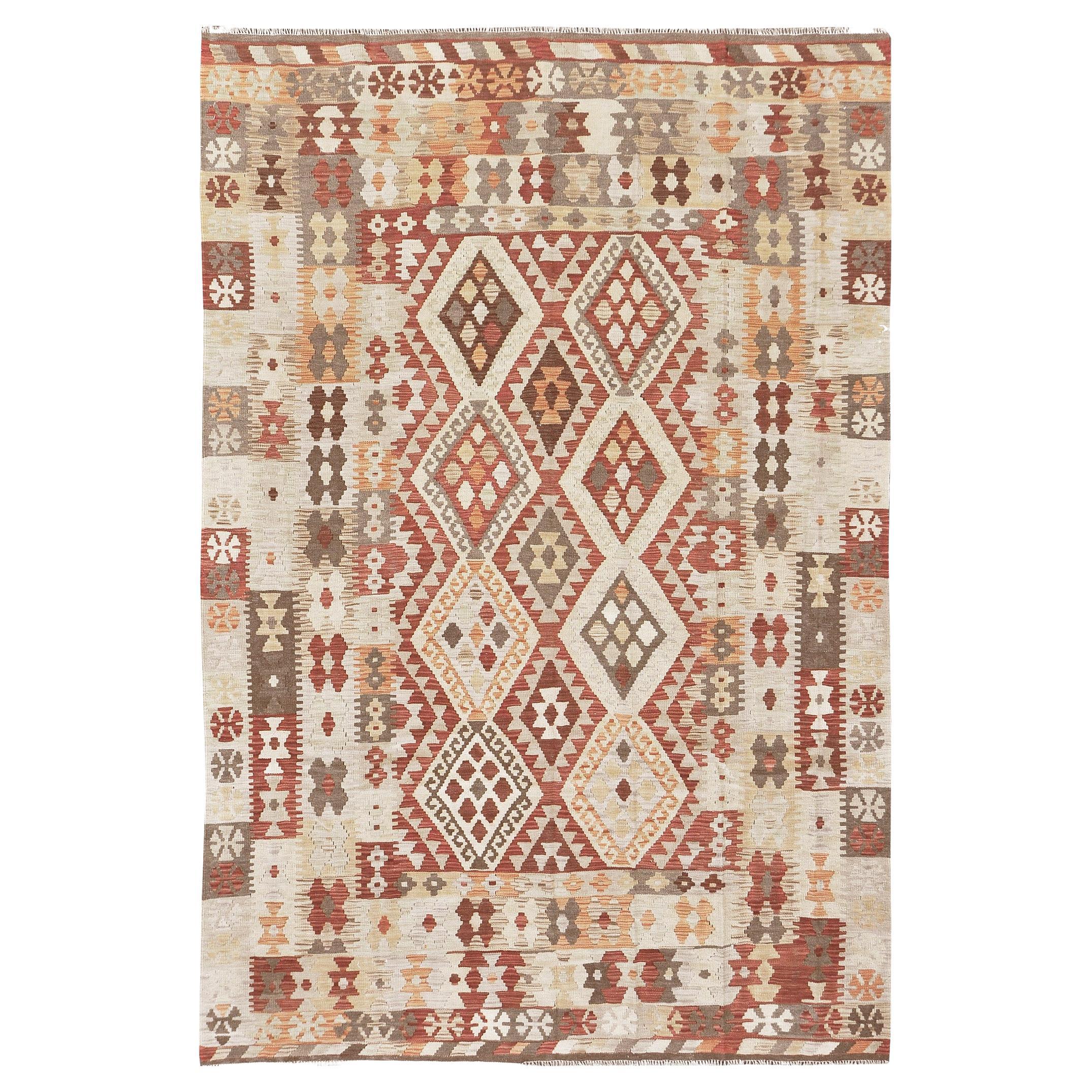 Mehraban Vintage-Stil Stammes natürlichen Farbstoff flach weben Kilim