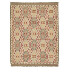 Mehraban Vintage Style Tribal Natural Dye Flat Weave Kilim