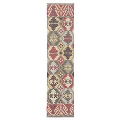 Kilim a trama piatta con tintura naturale in stile vintage di Mehraban