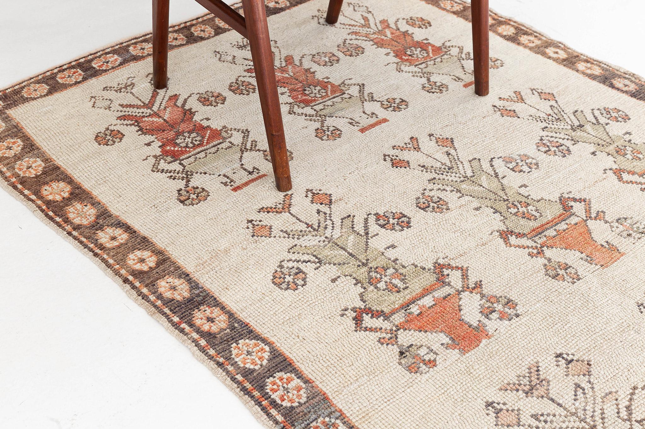 Hand-Knotted Mehraban Vintage Turkish Anatolian Rug For Sale