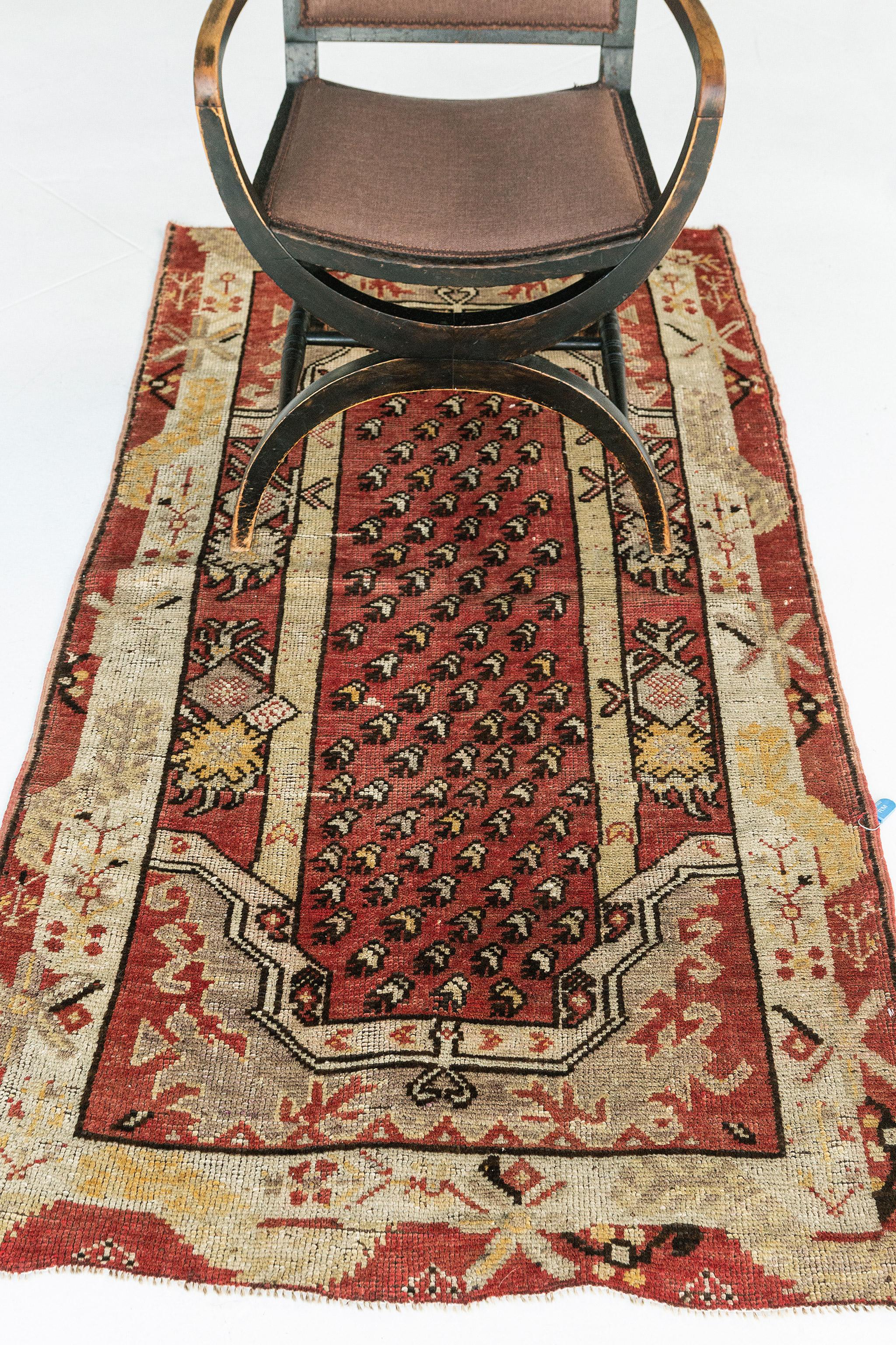 Hand-Knotted Mehraban Vintage Turkish Anatolian Rug For Sale