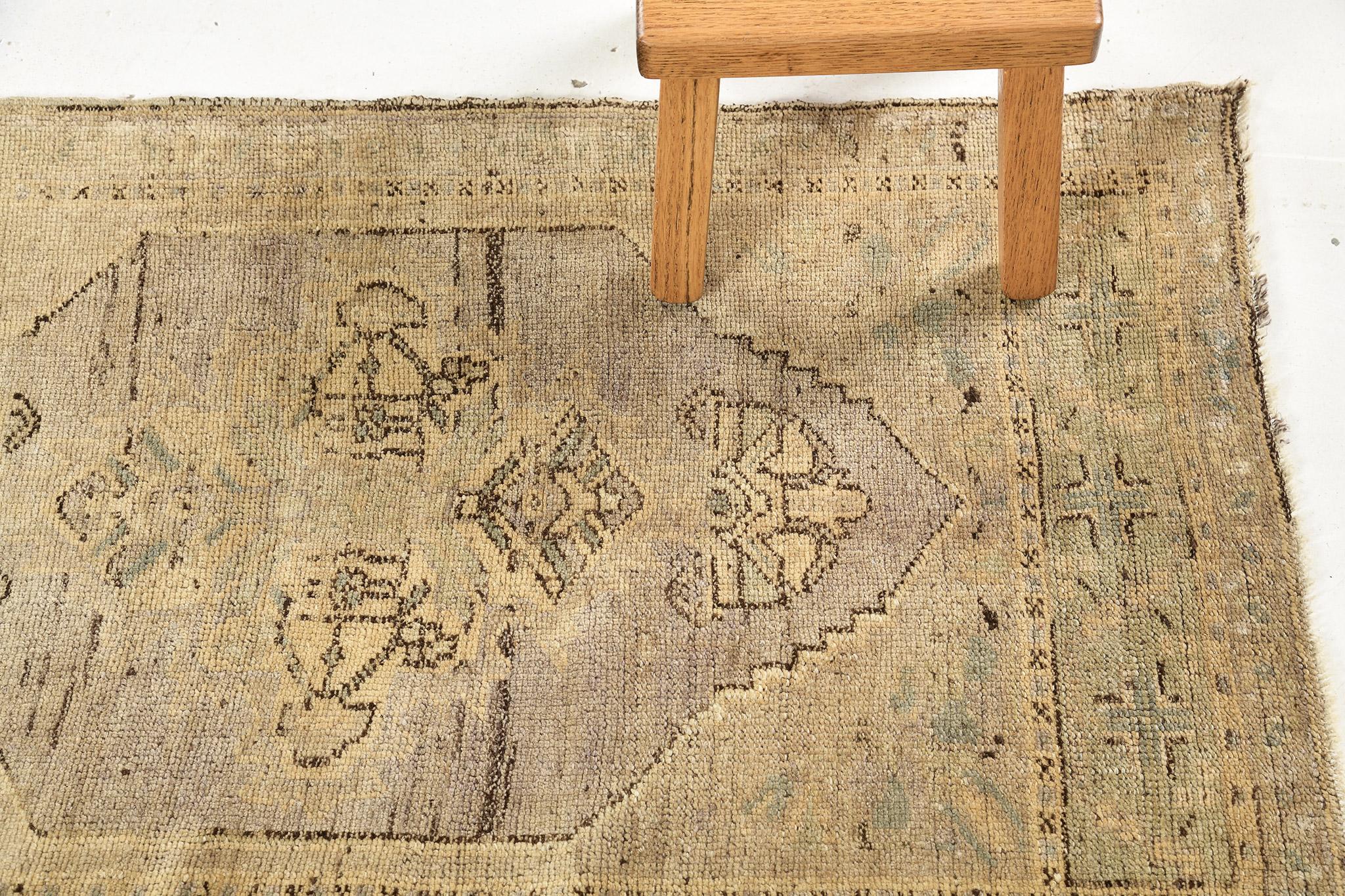 Hand-Knotted Mehraban Vintage Turkish Anatolian Rug For Sale