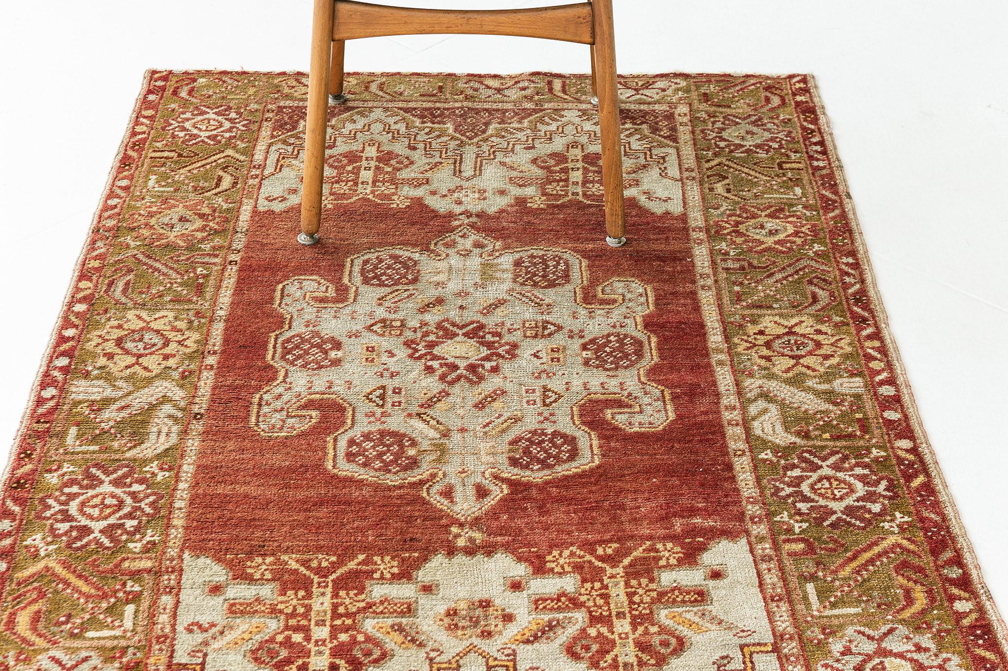 Wool Mehraban Vintage Turkish Anatolian Rug For Sale