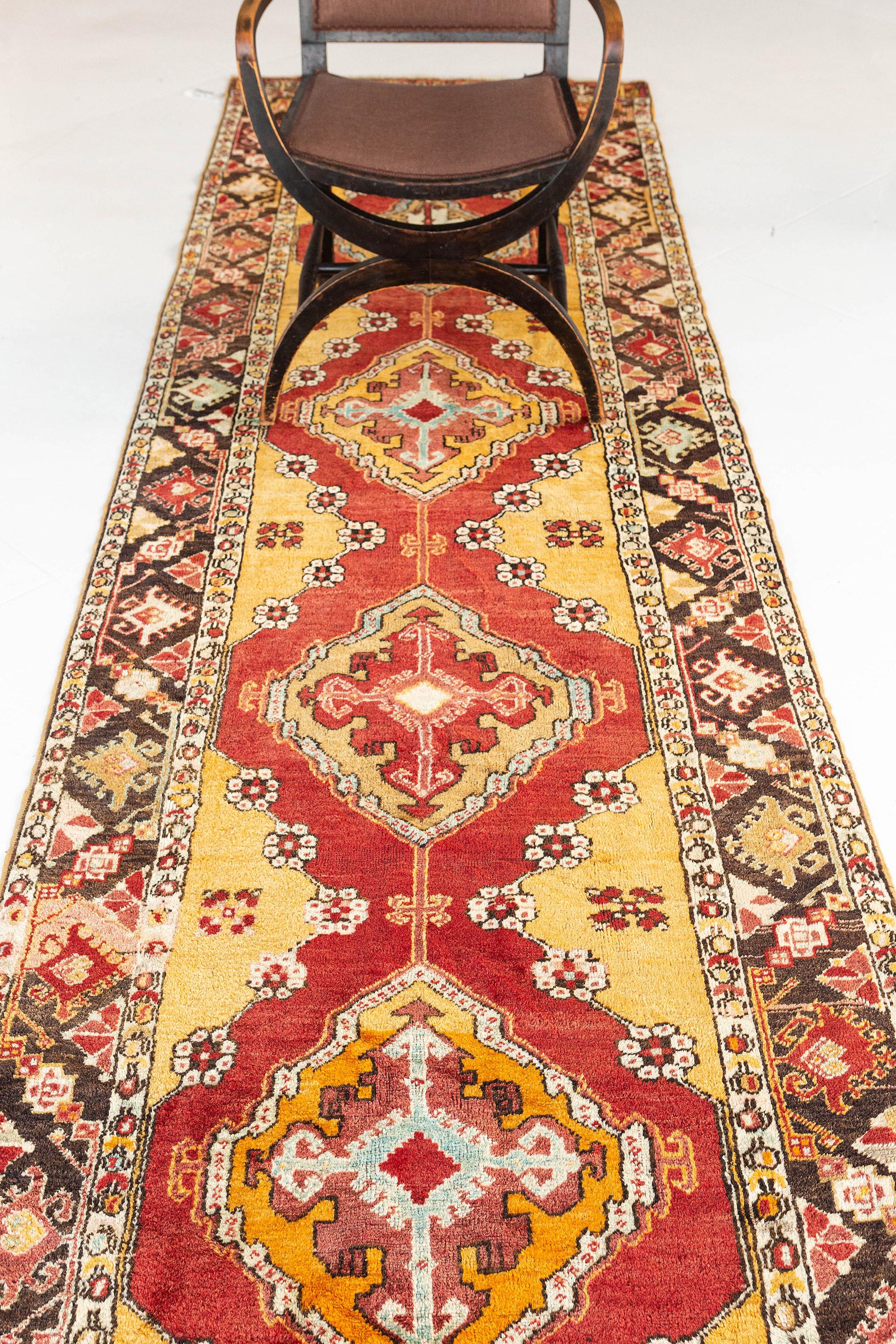 Hand-Knotted Mehraban Vintage Turkish Anatolian Runner For Sale