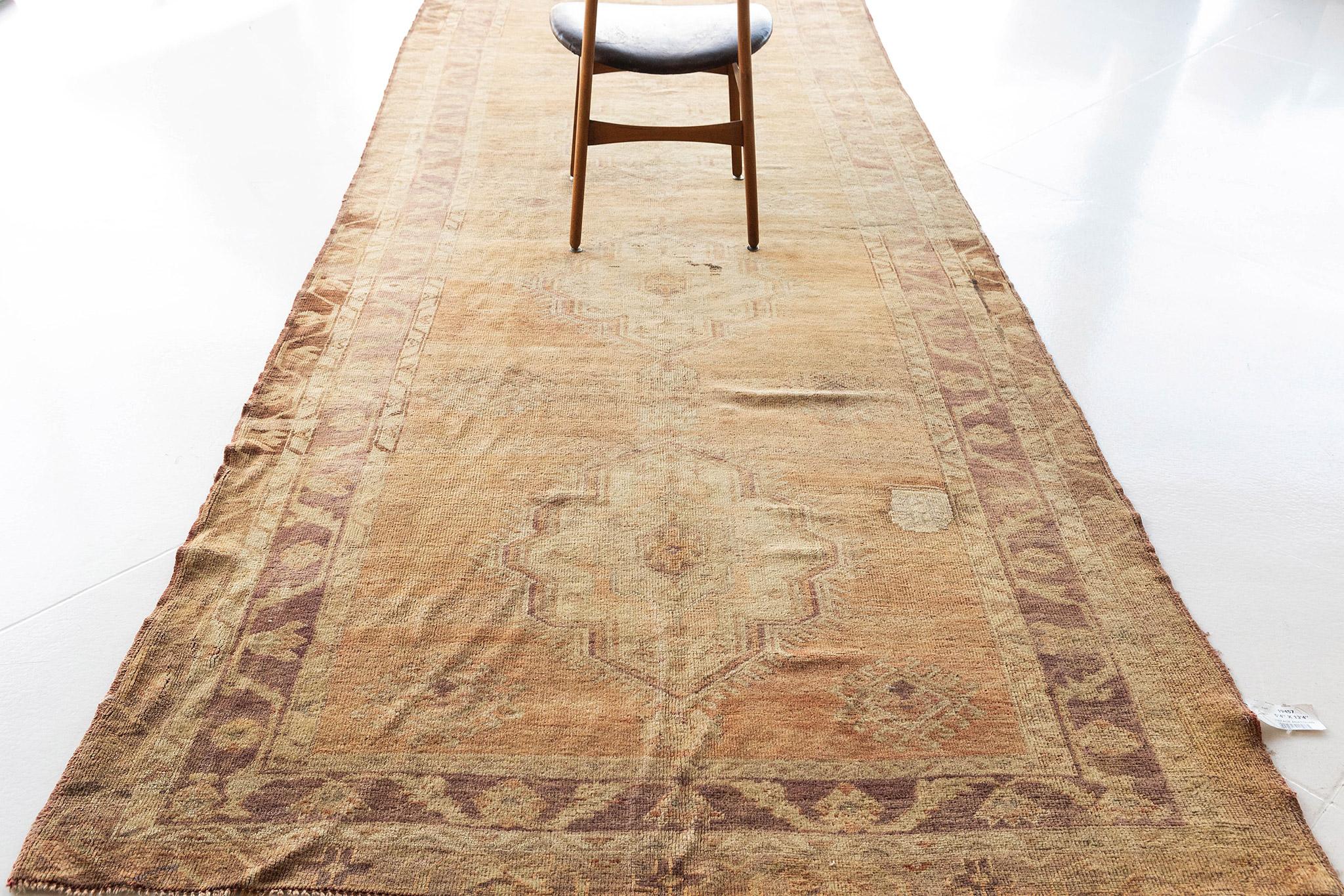 Hand-Knotted Mehraban Vintage Turkish Anatolian Runner For Sale