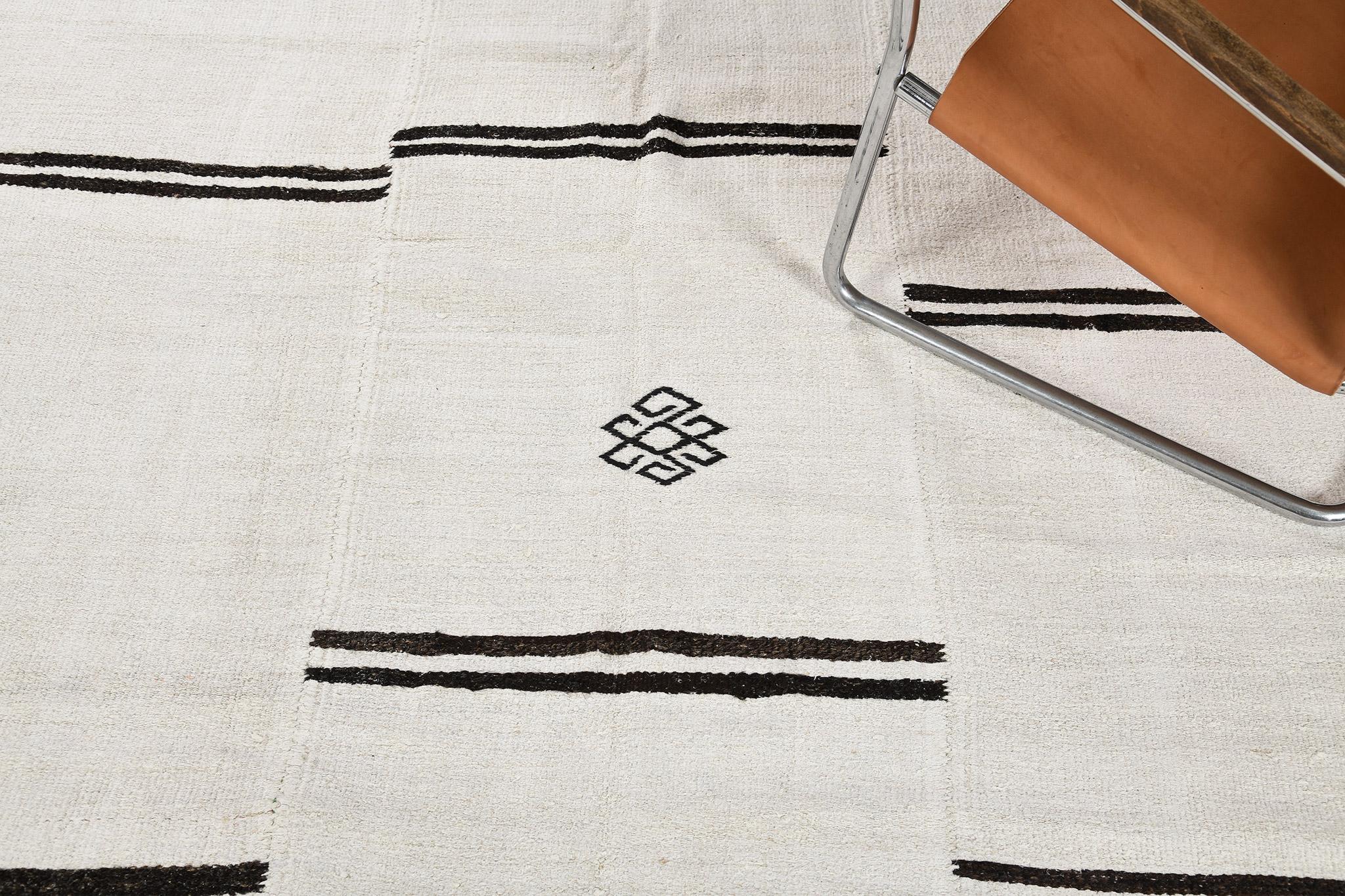 Wool Mehraban Vintage Turkish Hemp Kilim For Sale