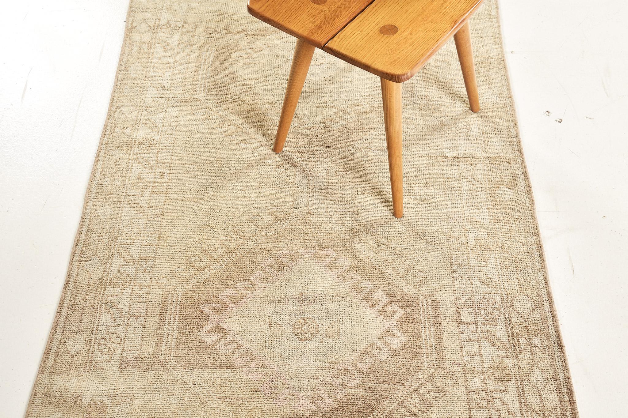 Mehraban Vintage Turkish Kars Runner In Good Condition For Sale In WEST HOLLYWOOD, CA