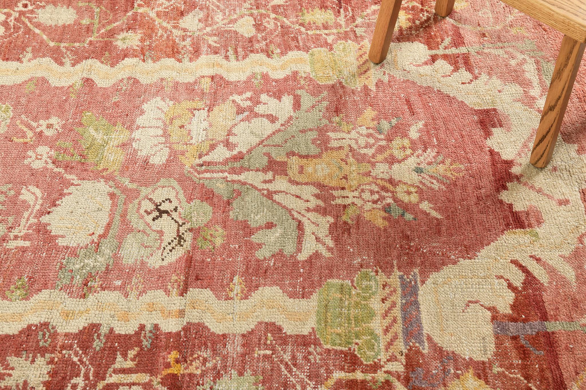 Mehraban Vintage Turkish Oushak For Sale 5