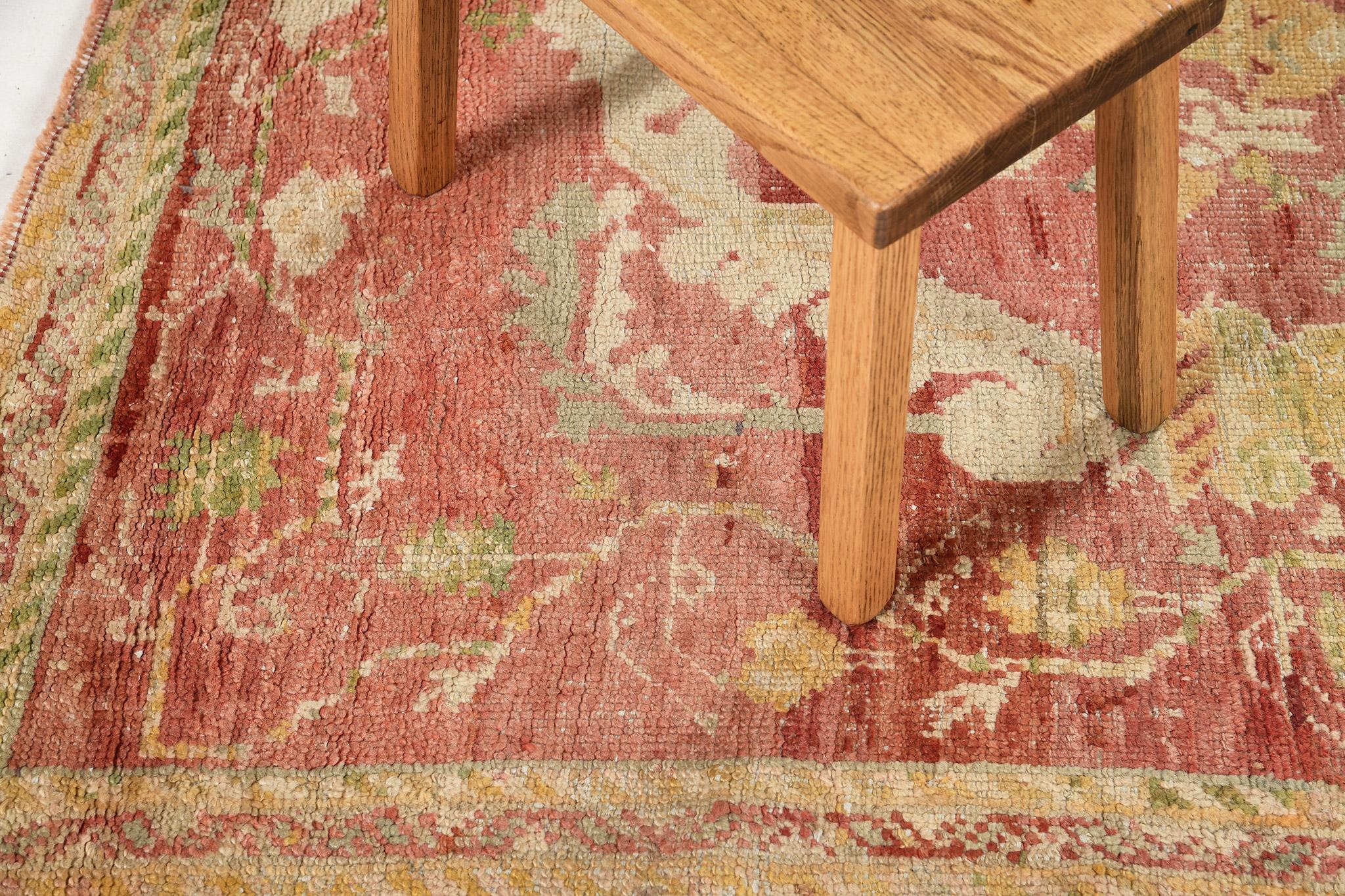 Mid-20th Century Mehraban Vintage Turkish Oushak For Sale