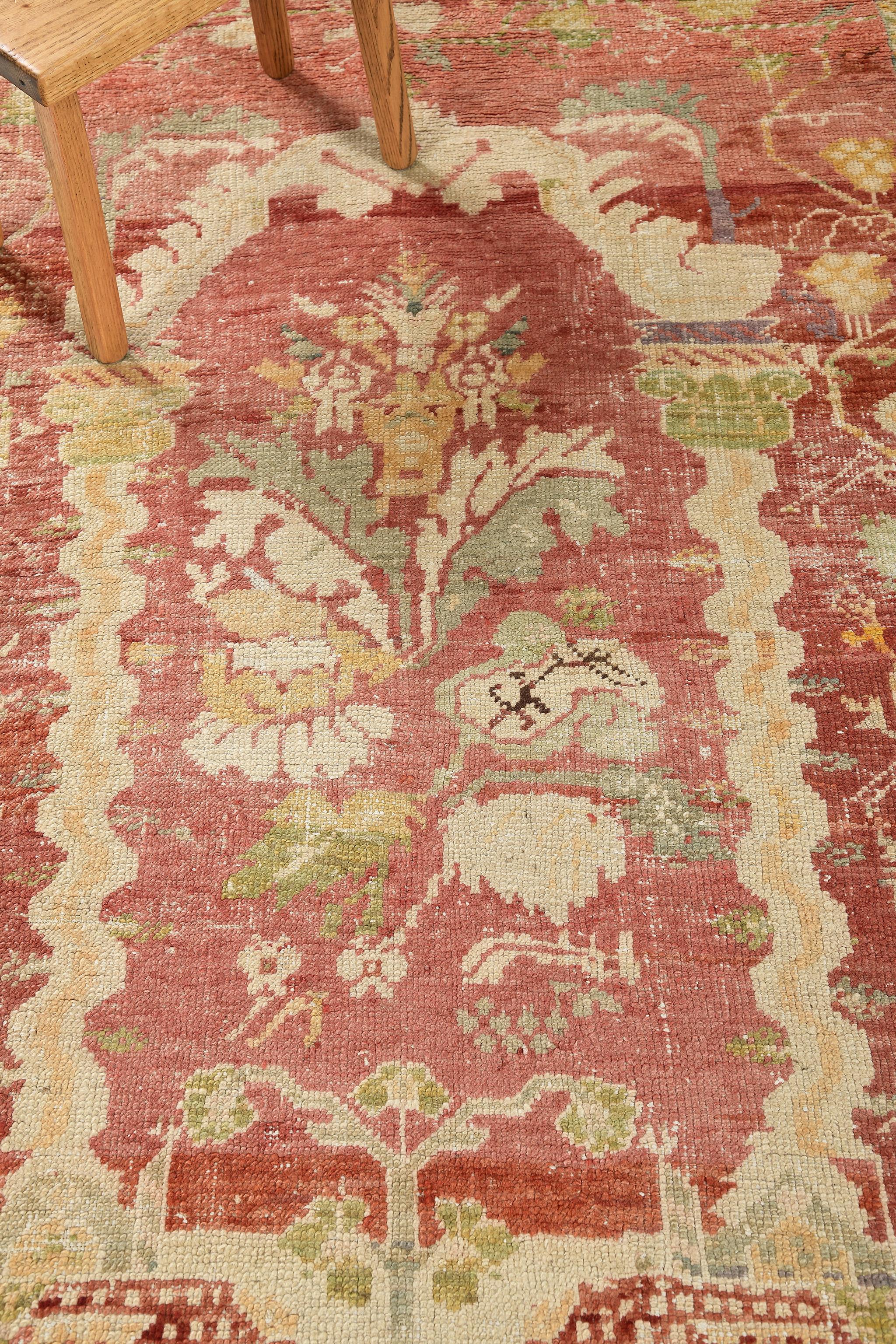 Mehraban Vintage Turkish Oushak For Sale 3