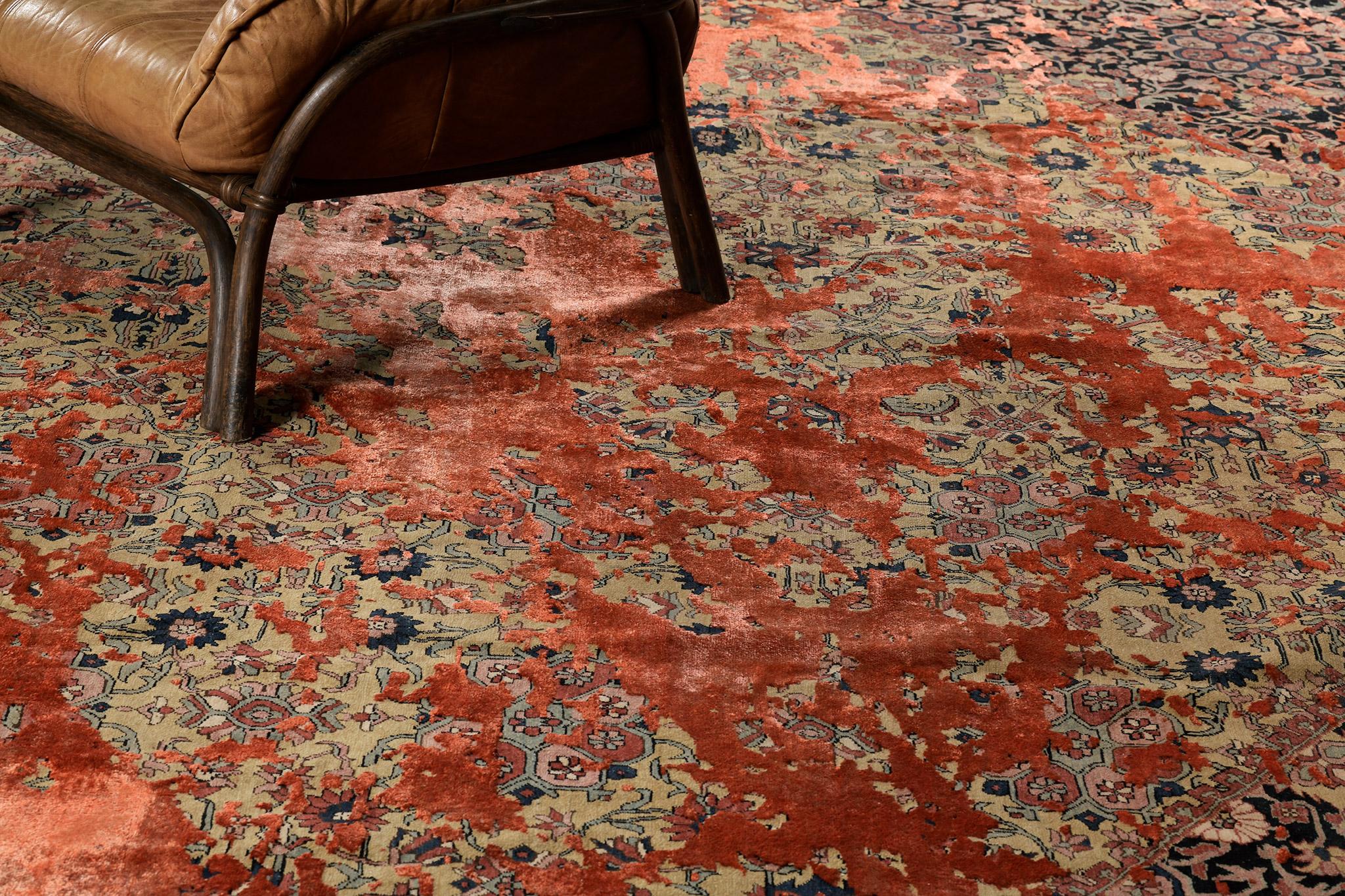 Mehraban Teppich aus Wolle und Seide im Übergangsdesign Jan Kath im Zustand „Neu“ im Angebot in WEST HOLLYWOOD, CA