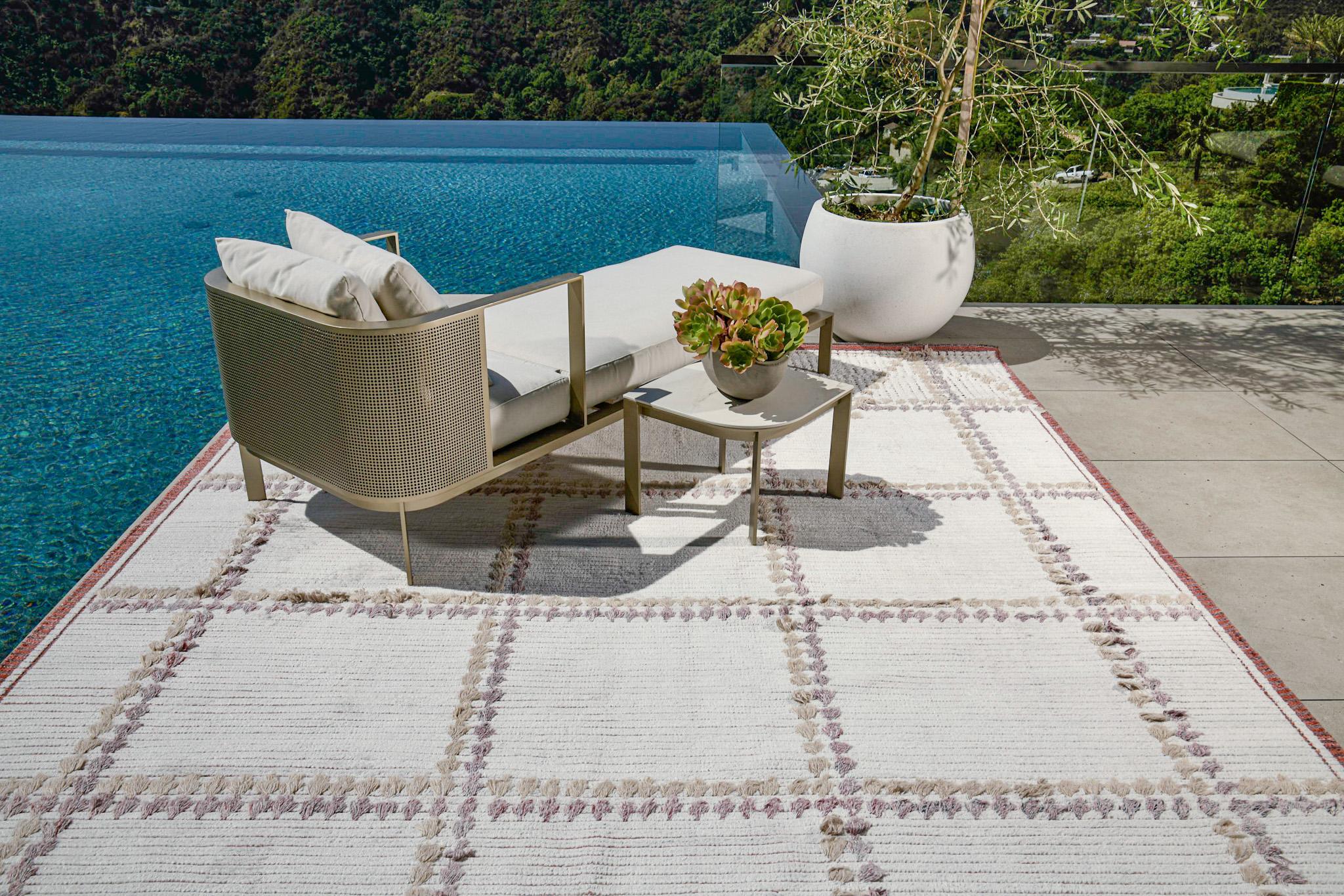 Hand-Knotted Mehrban Valdepena, Nasim Collection Indoor Outdoor Rug For Sale