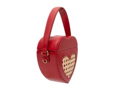 Mehry Mu Red & Beige Heart Handbag