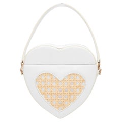 Mehry Mu White & Beige Heart Handbag