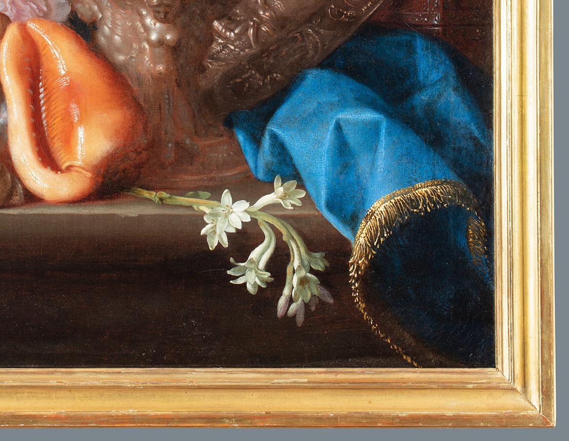 17th Century by Meiffren Comte A pair of still lifes Oil on canvas For Sale 6
