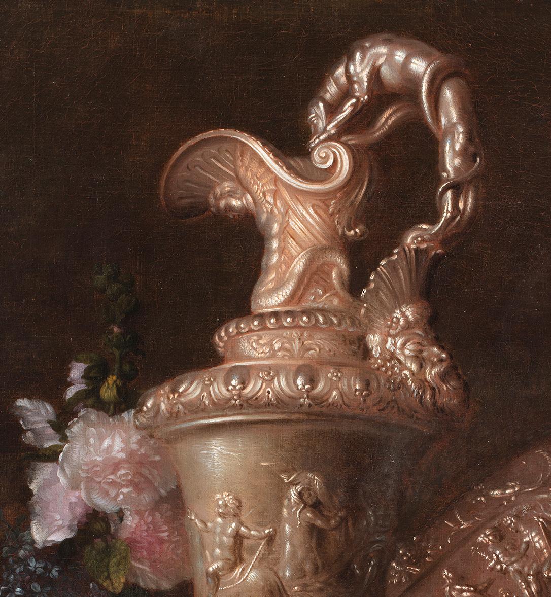 17th Century by Meiffren Comte A pair of still lifes Oil on canvas For Sale 7