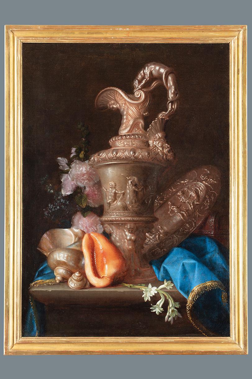 17th Century by Meiffren Comte A pair of still lifes Oil on canvas - Old Masters Painting by Meiffren Conte or Comte 