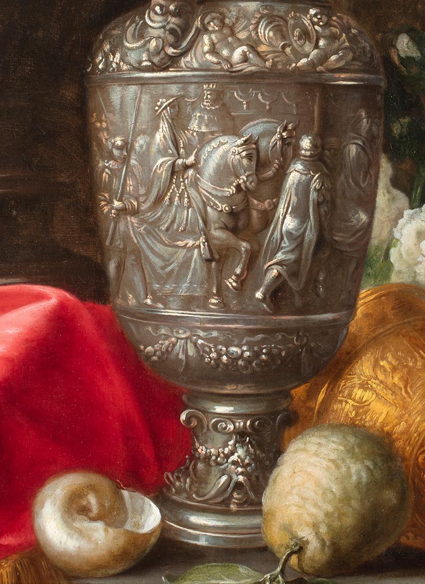 17th Century by Meiffren Comte A pair of still lifes Oil on canvas For Sale 2