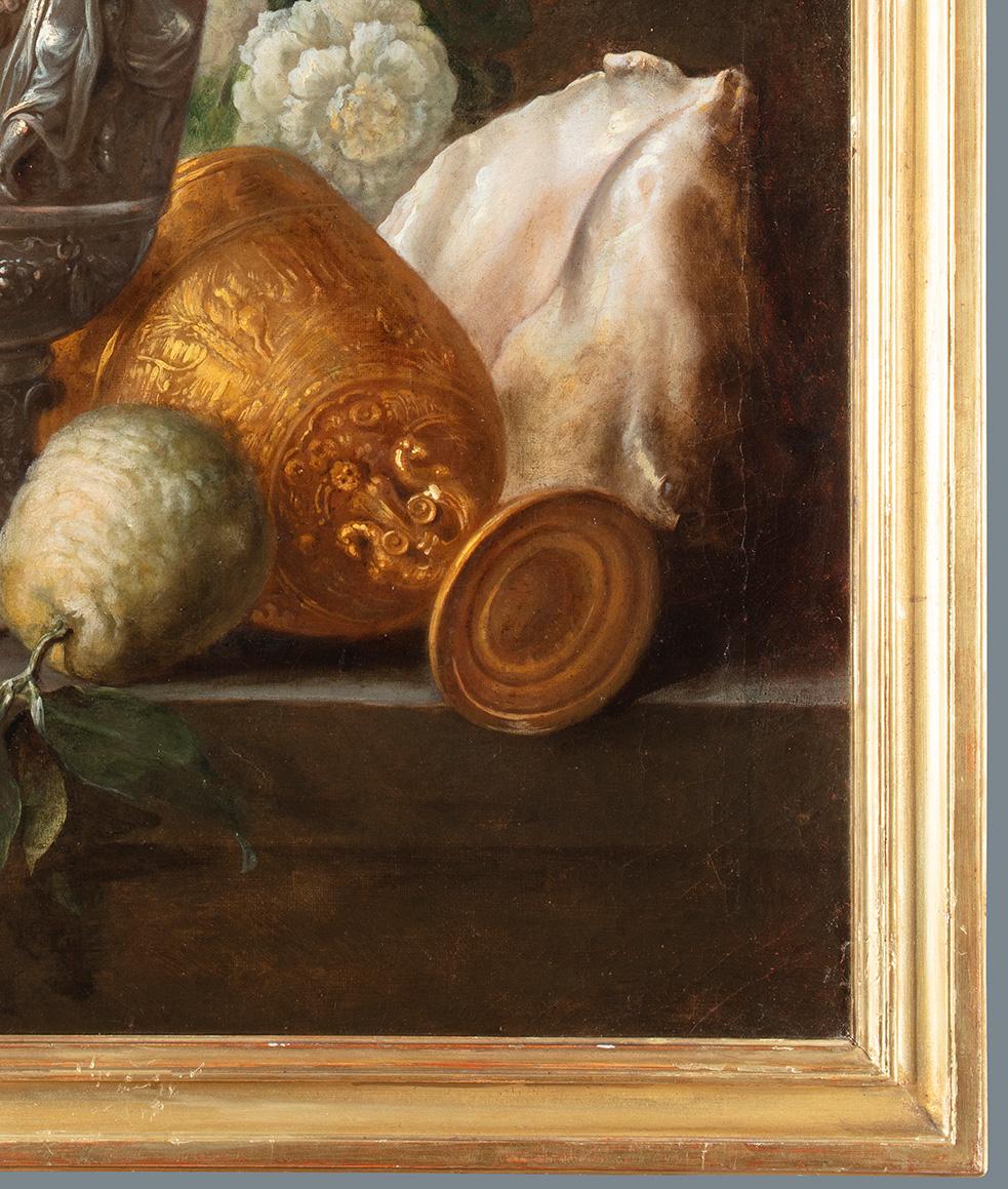 17th Century by Meiffren Comte A pair of still lifes Oil on canvas For Sale 3