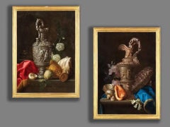 17th Century by Meiffren Comte A pair of still lifes Oil on canvas