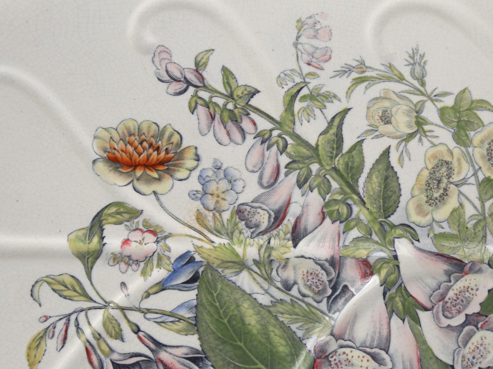 Meigh Very Large Turkey Platter, circa 1851-1861 De campo en venta