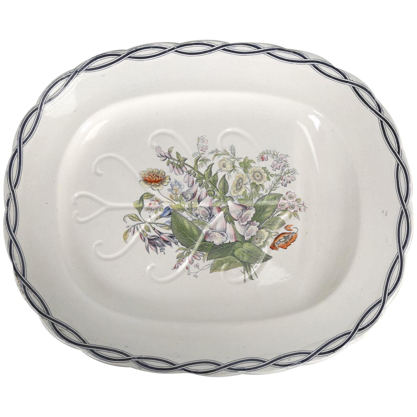 Meigh Very Large Turkey Platter, circa 1851-1861  For Sale