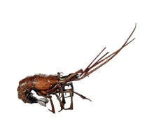 Meiji Copper Spiney Lobster Jizai Okimono
