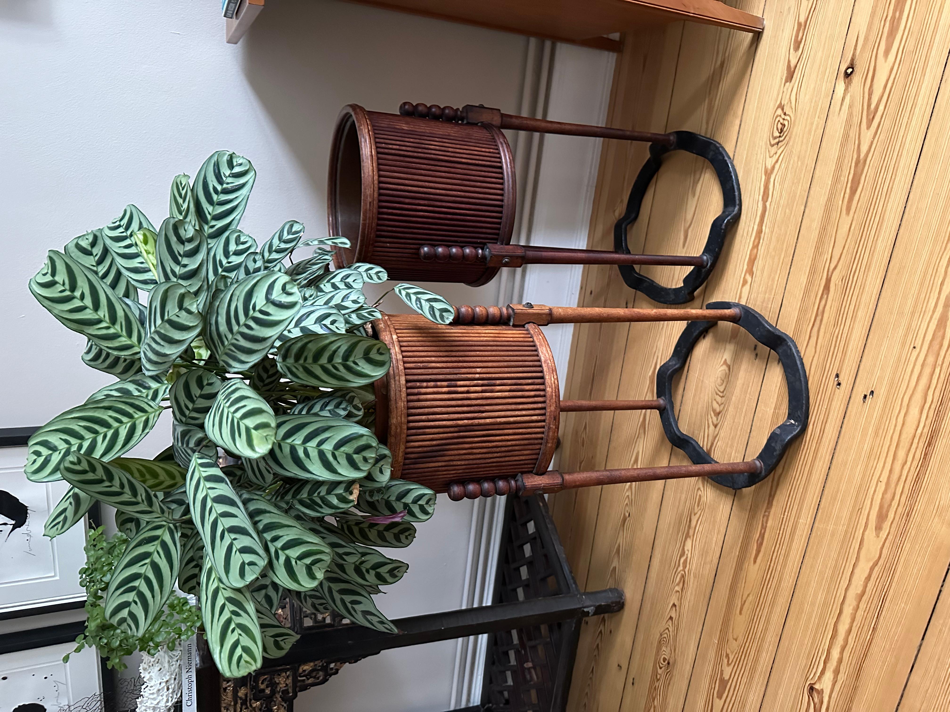 Meiji-Era Japanese Wooden Plant Pot – Timeless Elegance for Your Greene For Sale 8