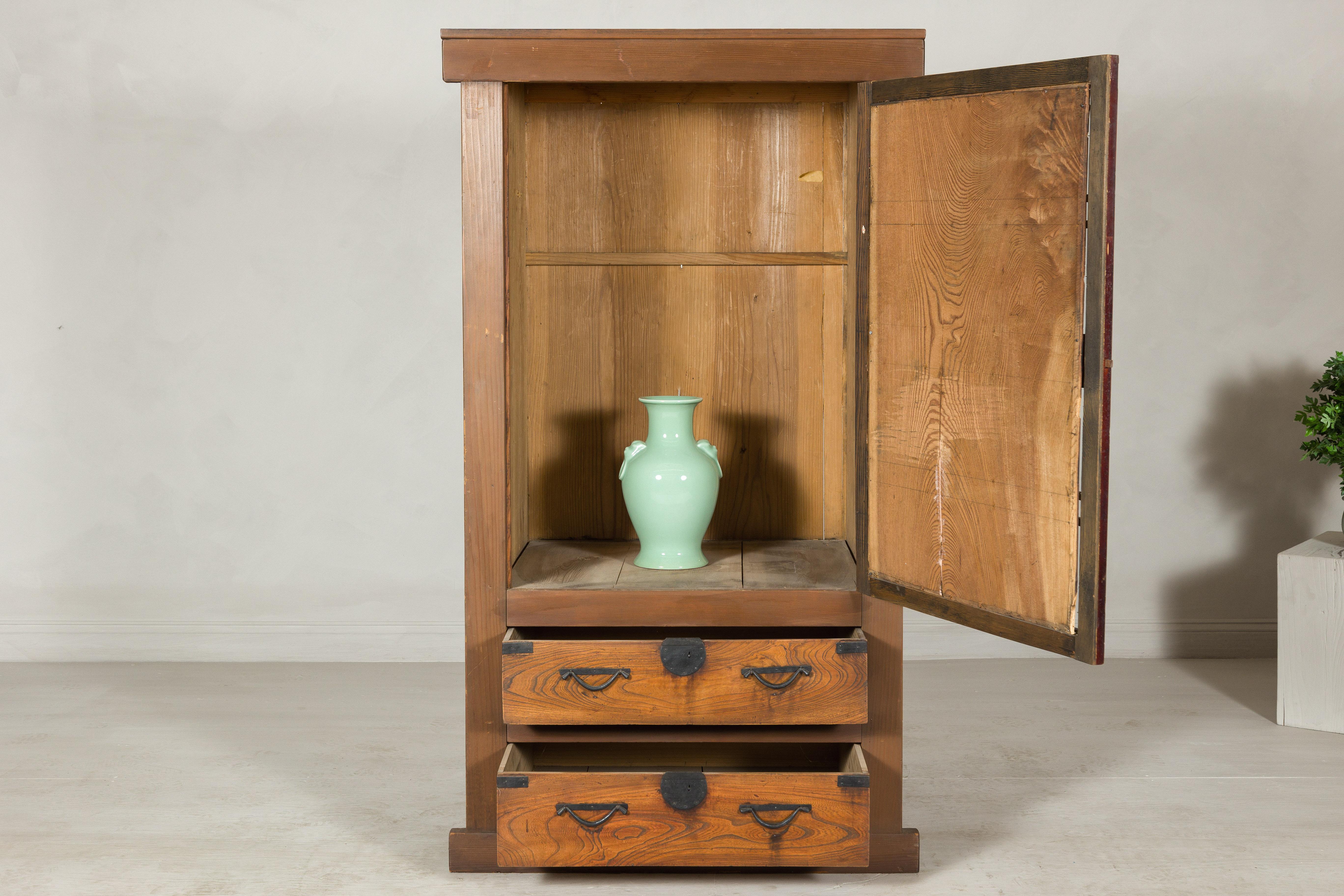 Meiji-era Mizuya Dansu, Circa 1900 – Japanese Kitchen Cabinet For Sale 4