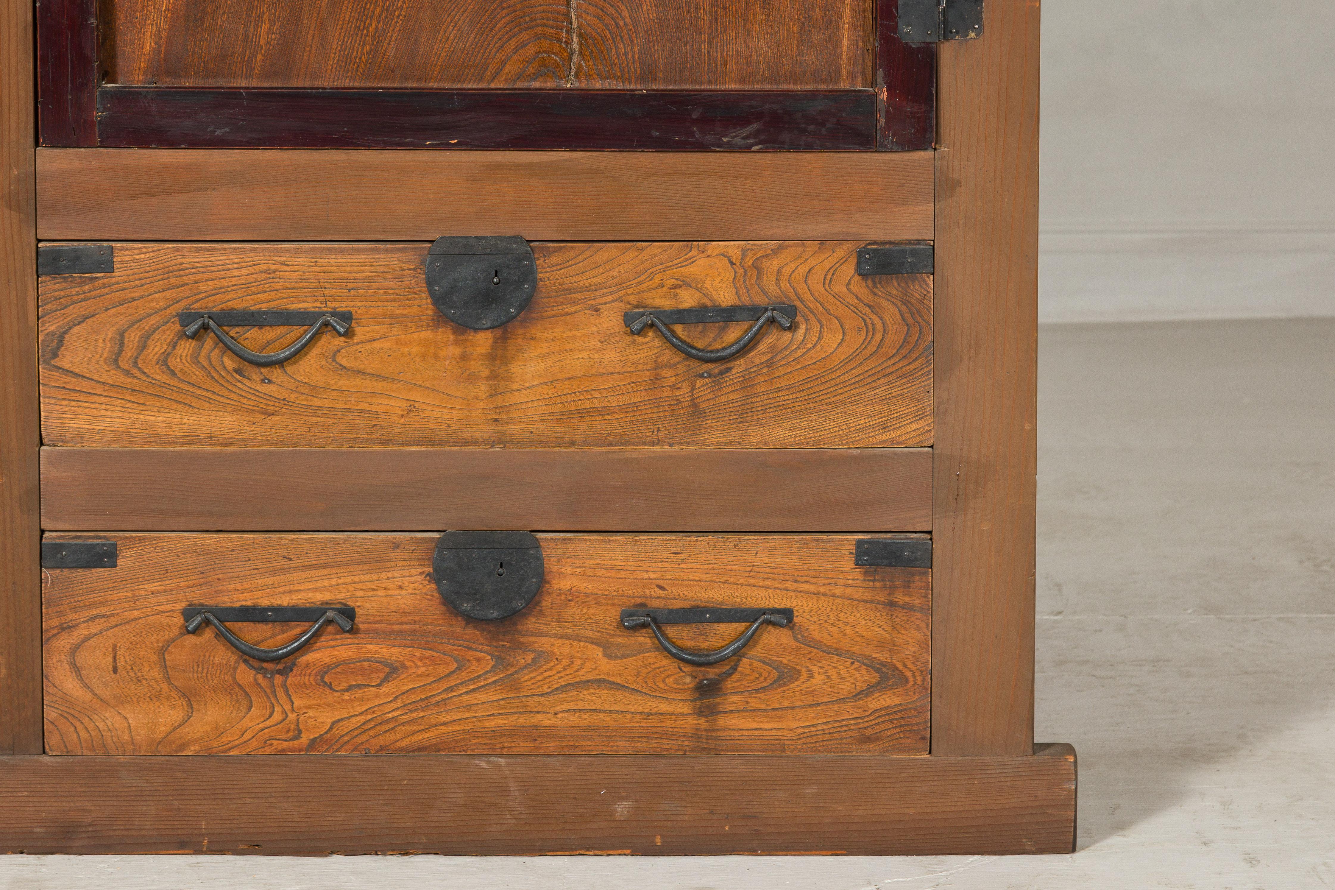 Meiji-era Mizuya Dansu, Circa 1900 – Japanese Kitchen Cabinet For Sale 2