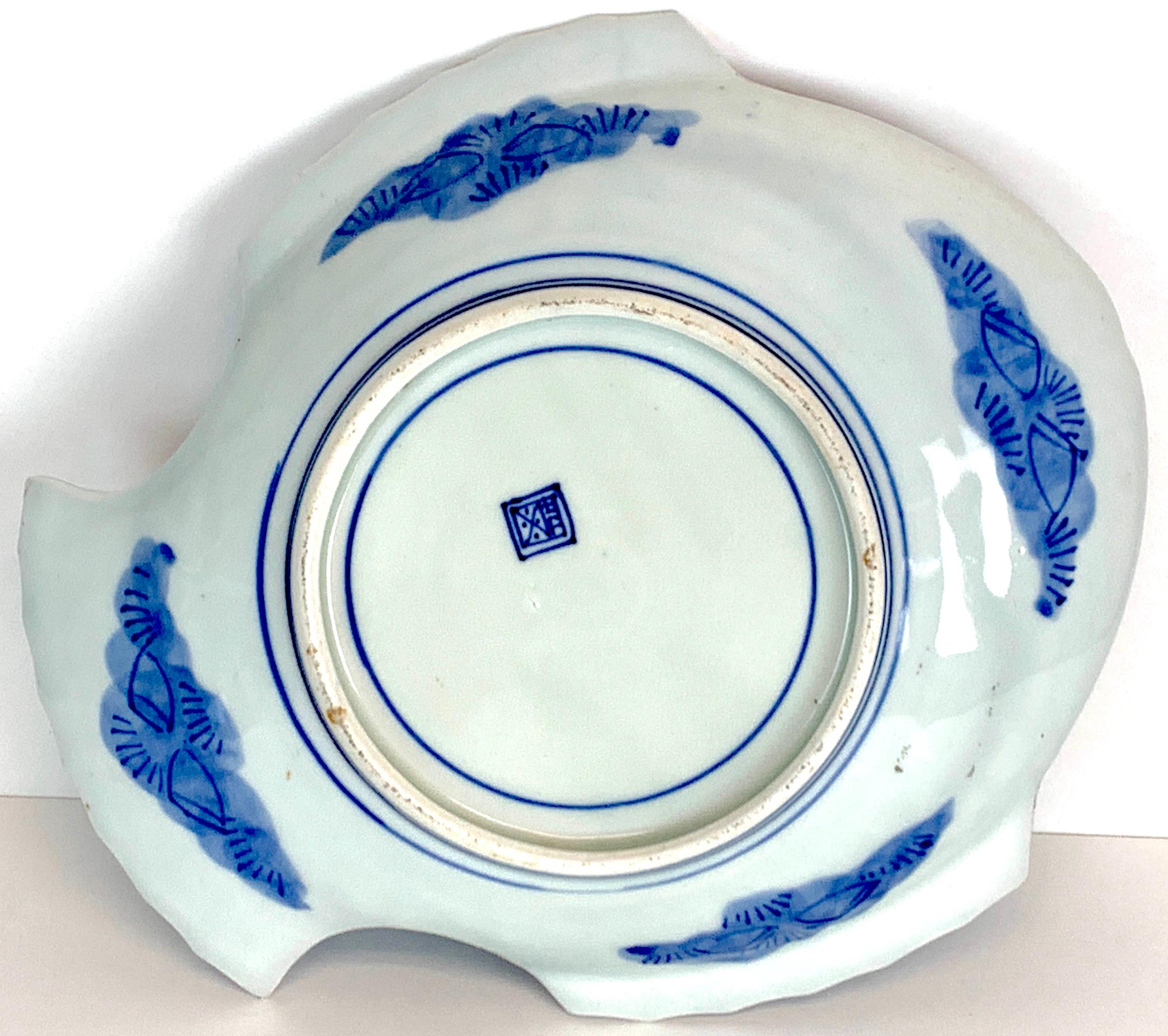 Meiji Imari Celadon Fish Plate, by Fukagawa III 4