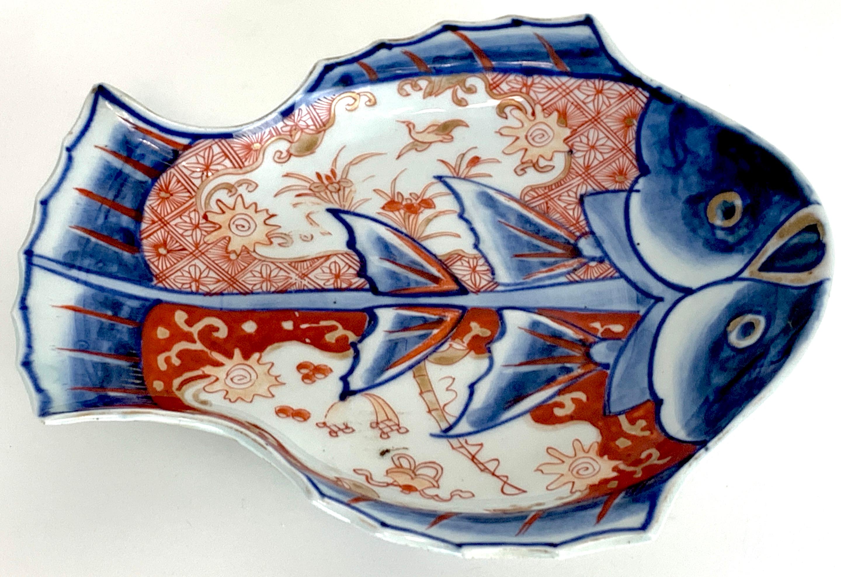 Meiji Imari Fish plate II
A fine example, well decorated, Unmarked, circa 1890
This examples measures 9.5-Inches wide x 7.75-Inches high.
Part of a collection of eight fine Imari examples, The II is for internal inventory purposes.