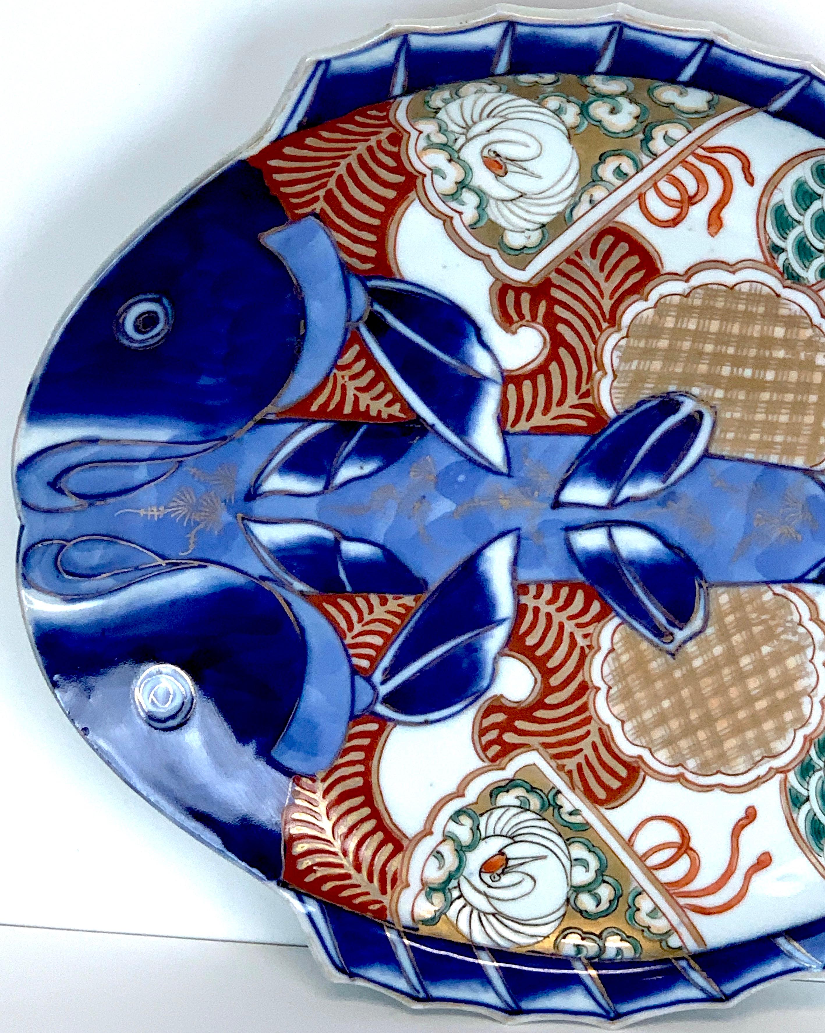 Japanese Meiji Imari Fish Plate IV