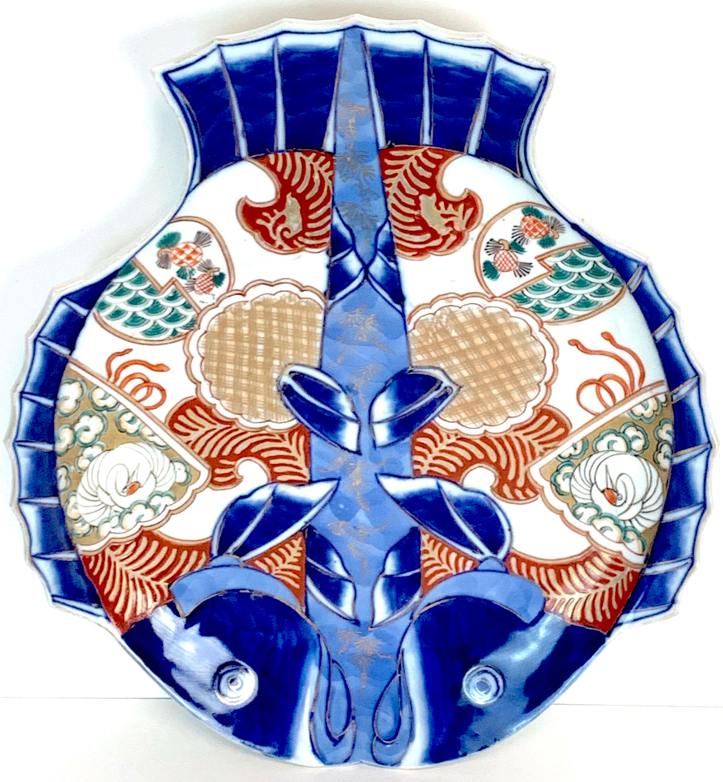 19th Century Meiji Imari Fish Plate IV